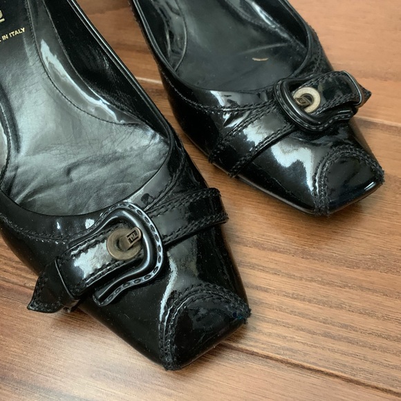 Authentic Fendi buckle zucca shoes 37 1/2 - Picture 9 of 12